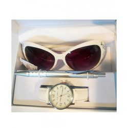Luis Cardini Women's Watch Gift Set, Pen and Sunglasses