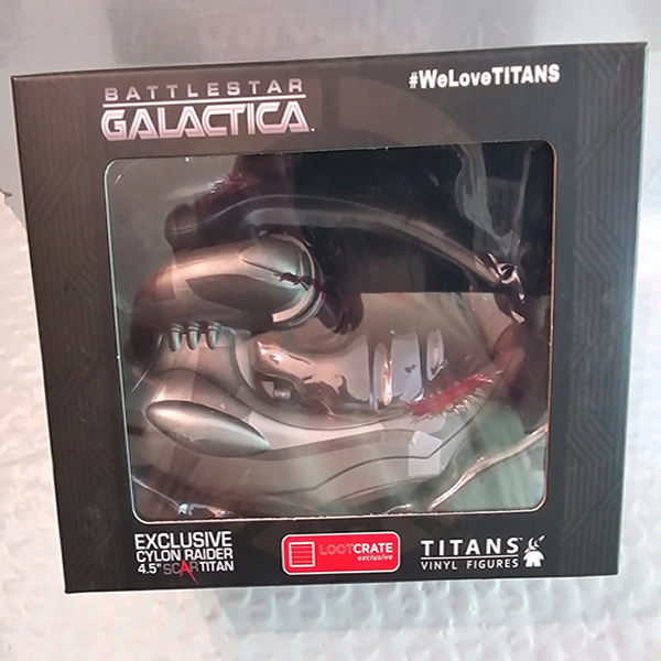 Exclusiva de Loot Crate, Cylon Raider de la Serie Battle Star Galactica figura 4.5"