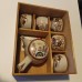 Vintage 6 Piece Asian Tea Set 1 Teapot with 5 Cups