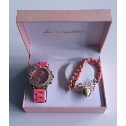Luis Cardini, Ladies Fashion Luxury Silicone Wristwatch and Bracelet