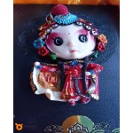 DaoMaDan Chinise Opera Doll Desk Art Plaque Ceramic