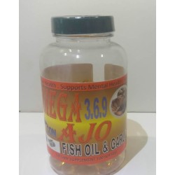 Fish Oil with Garlic 100 Premium, Softgel Omega 369
