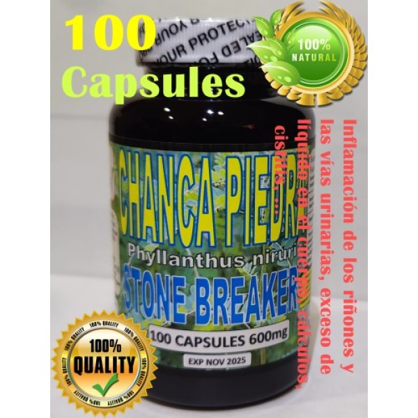 Chanca Piedra Capsules Organic Stone breaker for kidney and Liver