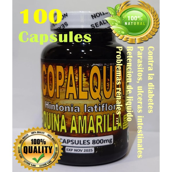 Copalquin Capsules, Copalchi, Yellow cinchona 800mg